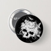 Splat Knop van de schedel Ronde Button 5,7 Cm (Voorkant /achterkant)