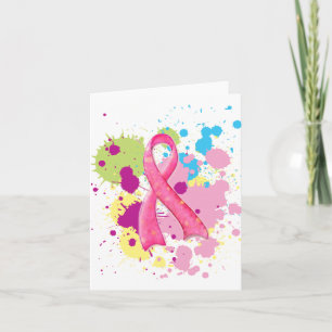 Splat Pink Ribbon Kaart