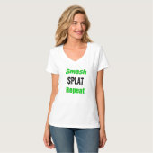 Splat voor dames herhaal Hanes T-shirt (Voorkant volledig)
