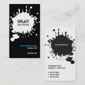 Splat. Witte Visitekaartje (Voorkant / Achterkant)