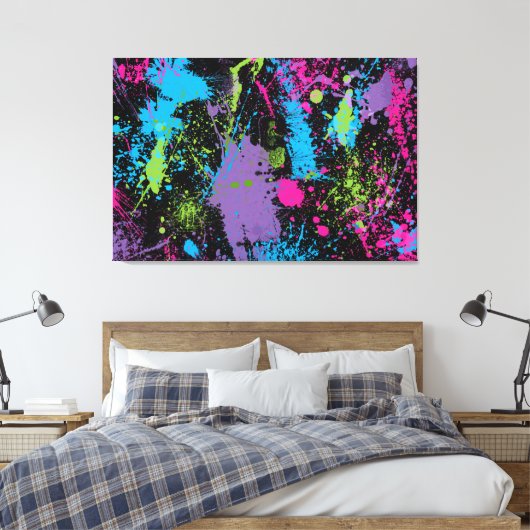 Splatter Canvas Afdruk (Insitu (Slaapkamer))