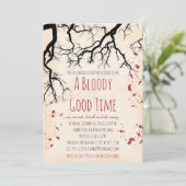 Splatter de sang Invitation d'Halloween Déplaisant (Debout devant)