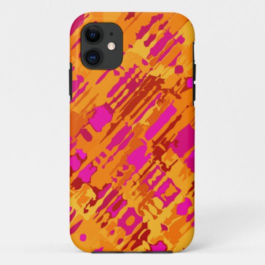 Splatter Design - oranje roze Case-Mate iPhone Case (Achterkant)