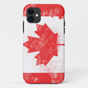 Splatter geschilderde vlag van Canada iPhone 11 Hoesje