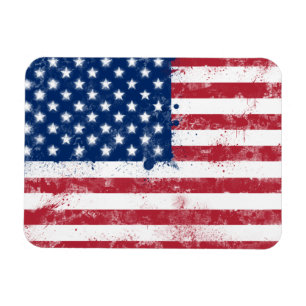 Splatter geschilderde vlag van de Verenigde Staten Magneet