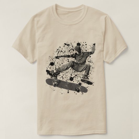 Splatter Graphic Skateboard T-Shirt (Design voorkant)