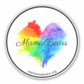 Splatter Hart Ronde Sticker (Voorkant)