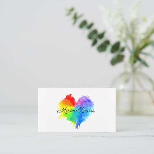 Splatter Heart Visitekaartjes (Staand voorkant)