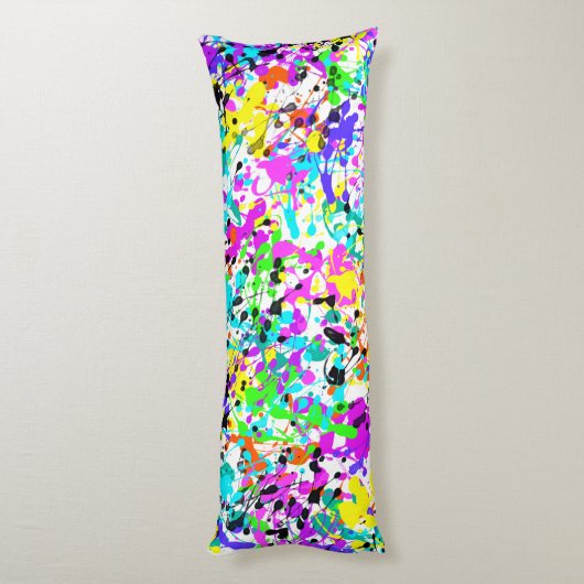 Splatter Paint Lichaamskussen (Achterkant (Verticaal))