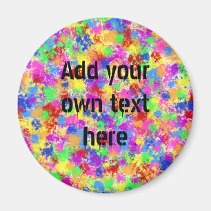Splatter Paint Rainbow van Bright Color Background Magneet
