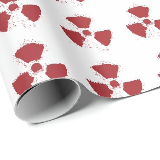 Splatter Radioactive Warning Symbol Cadeaupapier (Rol Hoek)