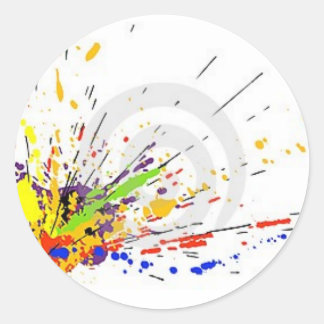 Splatter Ronde Sticker