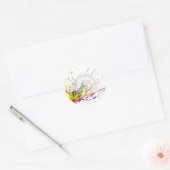 Splatter Ronde Sticker (Envelop)