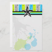 Splatter Star Briefpapier (Voorkant / Achterkant)