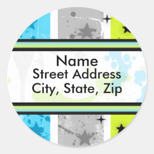 Splatter Star Ronde Sticker