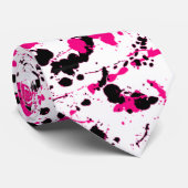 Splatter Stropdas White (Opgerold)