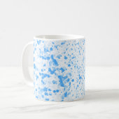 Splatter Texture - Blue Koffiemok (Voorkant links)