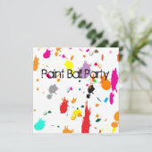 SPLATTER-uitnodiging van de Partij van de verf Kaart (Staand voorkant)