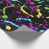 Splatter verf-kleurrijke cadeaupapier (Hoek)