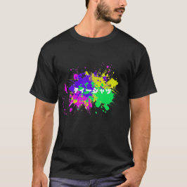 Splatter verf met Japanse logo T-shirt
