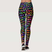 Splatter vlinders verven leggings (Achterkant)