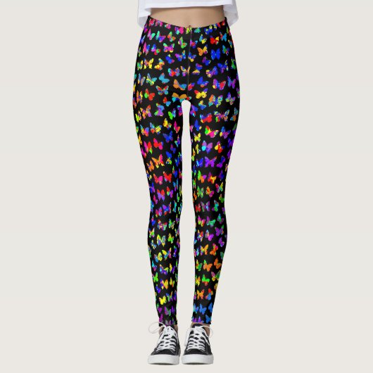 Splatter vlinders verven leggings (Voorkant)