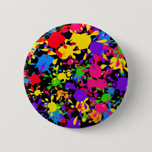 Splatter Wallpaper Ronde Button 5,7 Cm