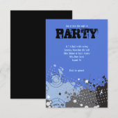 SPLATTERED Bar Bat Mitzvah Uitnodiging (Voorkant / Achterkant)