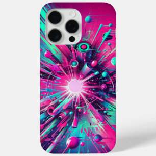 Splattered Chaos: neon verf spatten iPhone 15 Pro Max Hoesje