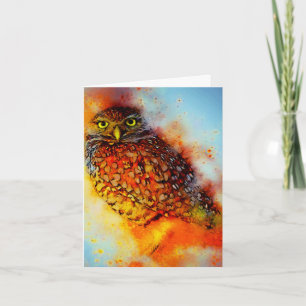 Splattered owlnote card kaart