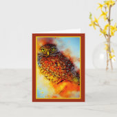 Splattered owlnote card kaart (Gele Bloem)