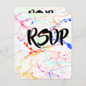 Splattered Wedding RSVP (Voorkant / Achterkant)