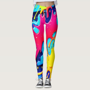 Splatterfest: Een Kleurrijke Chaos Leggings