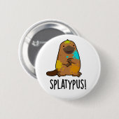 Splatypus Funny Animal Platypus Pun Ronde Button 5,7 Cm (Voorkant /achterkant)