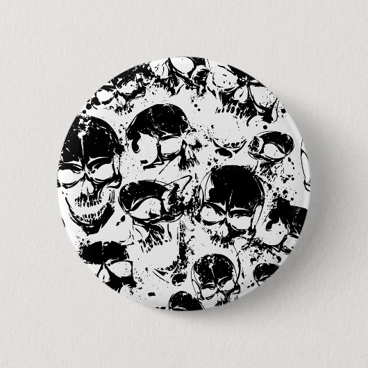 spleetskulls afdrukken ronde button 5,7 cm (Voorkant)