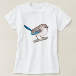 Splendid Fairy Wren Bird on Branch T-shirt