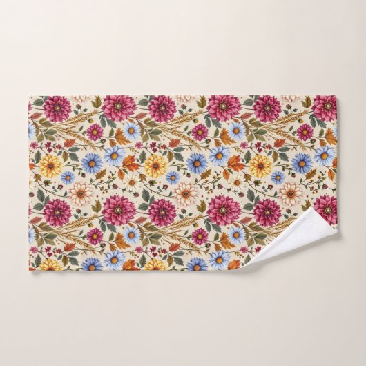 Splendid Fall Flowers (Serviette à main)