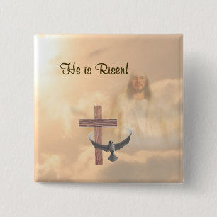 Splendid He is Risen Button