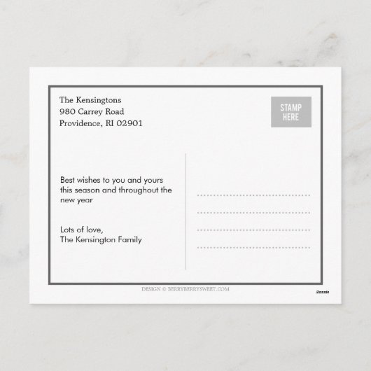 Splendid Script Holiday Carte photo (Dos)