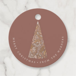 Splendid Spruce Tree BeigeKerstmis/vakantie Bedankjes Labels