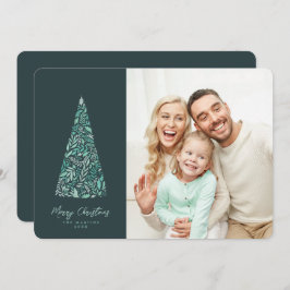 Splendid Spruce Tree Green Kerstmis/Holiday foto Kaart