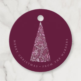 Splendid Spruce Tree Plum Kerstmis/vakantie Bedankjes Labels