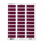Splendid Spruce Tree Plum Kerstmis/vakantie Etiket (Full Sheet)