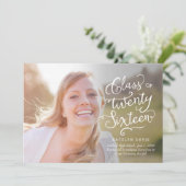 Splendid Statement Graduation Faire-part - Blanc (Debout devant)