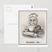 Splendid Tea Funky Carte postale Vintage (Devant / Derrière)