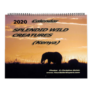 Splendid Wild Creatures - Kenya kalender (twee pag