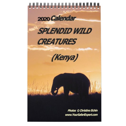 SPLENDID WILDE CREATURES - KENYA-kalender (Single  Kalender (Hoes)