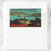 Splendide Hotel des Etragers Bellagio Rechthoekige Sticker (Tas)