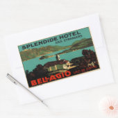 Splendide Hotel des Etragers Bellagio Rechthoekige Sticker (Envelop)