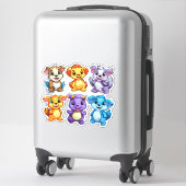 Splendide jeu de stickers animaliers (Sur valise)
